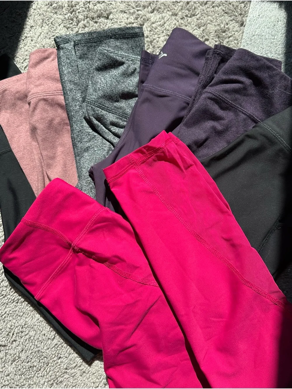 Old Navy Kids Leggings - Hot Pink with Black, Gray, Purple, Dusty Rose